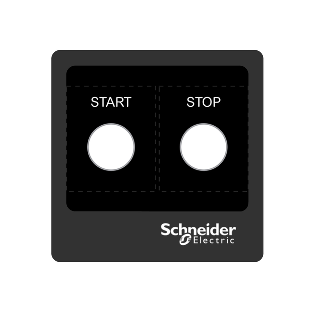 Schneider Electric ZBYLECUST01 Antimicrobial legend panel 100x100mm, Harmony XB4, for customization request