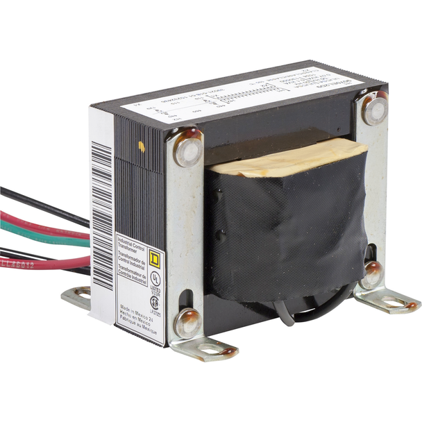 Schneider Electric 9070EL2D9 Transformer, Type EL, industrial control, 100VA, 1 phase, 480V primary, 120V secondary, 55C rise