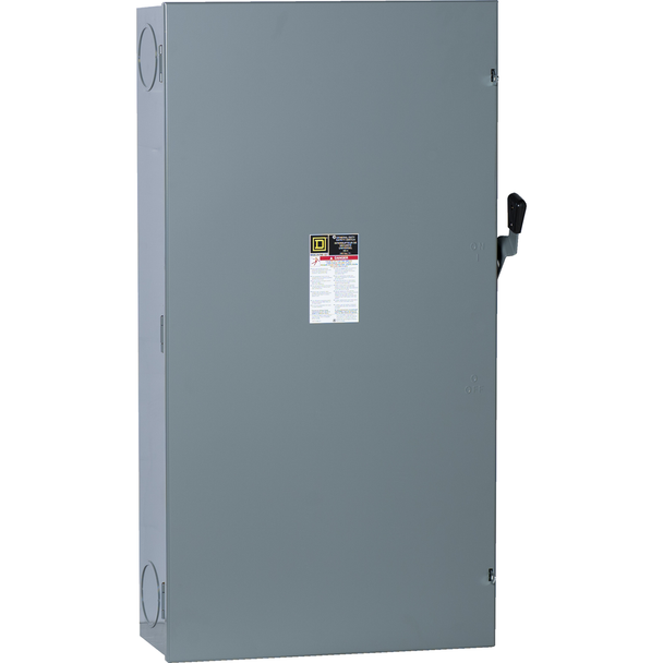 Schneider Electric CD225N Safety switch, general duty, fusible, 400A, 120/240VAC, 2 poles, solid neutral, NEMA 1