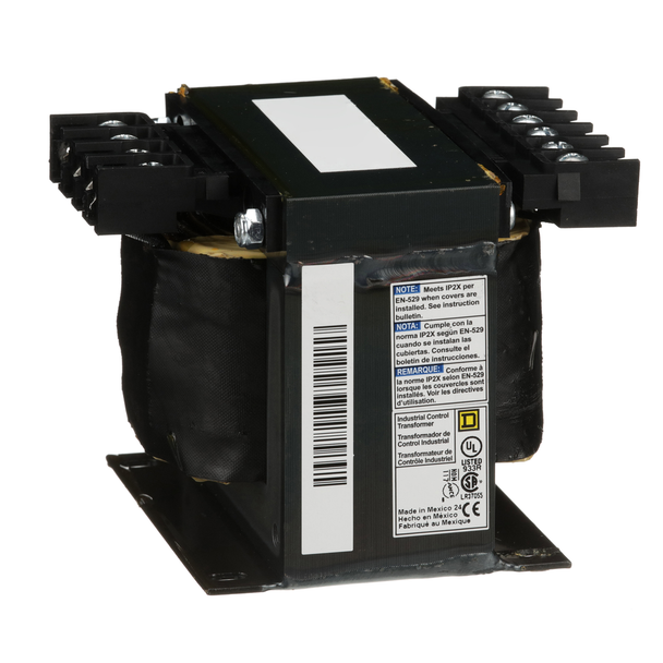 Schneider Electric 9070T250D50 Transformer, Type T, industrial control, 250VA, 1 phase, 240/416/480/600V primary, 99/120/130V secondary, 80C rise