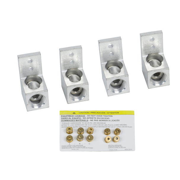 Schneider Electric NQALM2 NQ Panelboard Acc. Mechanical Lug Kit 225A, Aluminum/Copper