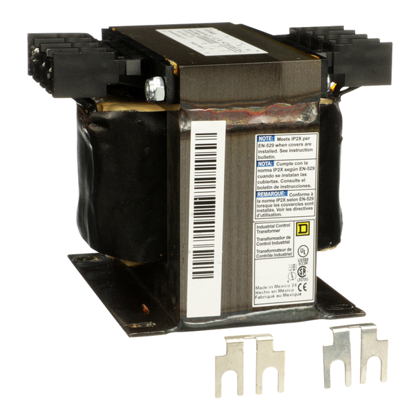 Schneider Electric 9070T350D23 Transformer, Type T, industrial control, 350VA, 1 phase, 120x240V primary, 24V secondary, 80C rise