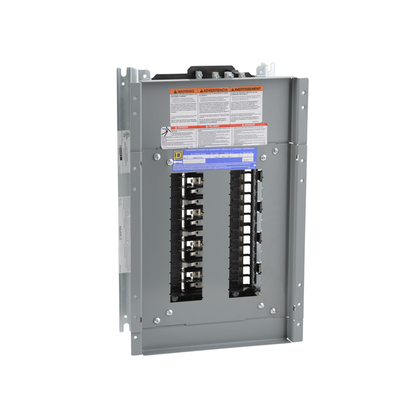 Schneider Electric NQ424L1C23B Panelboard interior, NQ, main lugs, 100A, Cu bus, 24 pole spaces, 3 phase, 4 wire, 240 VAC, 48 VDC