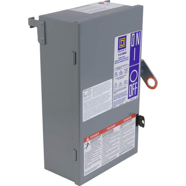 Schneider Electric PQ3606GGSC Busway I-Line Fusible Plug-in Unit,3P, 60A, 600V, with Door Gasket, CU Mech Lugs