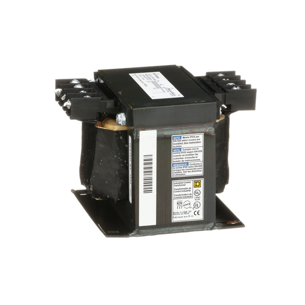 Schneider Electric 9070T500D66 Transformer, Type T, industrial control, 500VA, 1 phase, 208/240V primary, 24V secondary, 115C rise