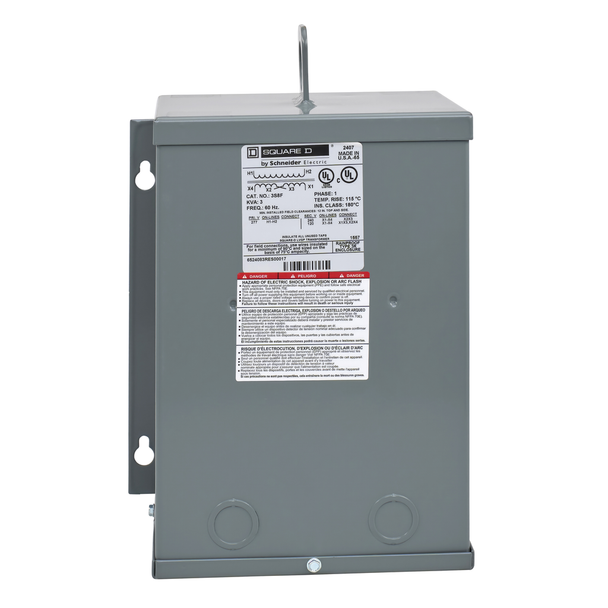 Schneider Electric 3S8F Transformer, dry type, encapsulated, 3kVA, 1 phase, 277V primary, 120/240V secondary, 10A, 115C rise