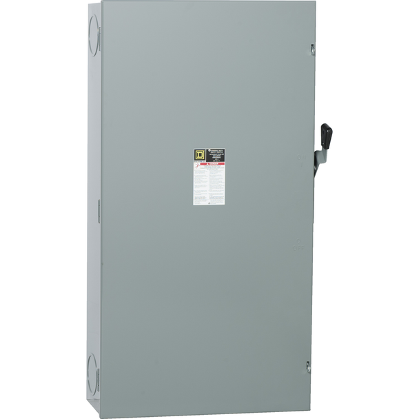 Schneider Electric CD325N Safety switch, general duty, fusible, 400A, 120/240 VAC, 3 poles, 125 hp, solid neutral, NEMA 1