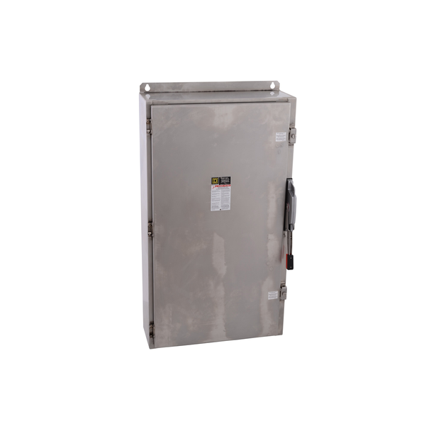 Schneider Electric H365SS Safety switch, heavy duty, fusible, 400A, 3 pole, 250hp, 600VAC/600 NDC, NEMA 4, 4X, 5, 316 steel,