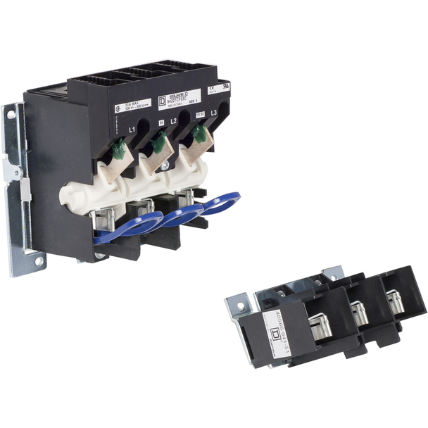 Schneider Electric 9422TCF33C Operating mechanism, flange mounted, variable depth, 30A, 600V, H, K, J, R fuseholder, cable operated switch mechanism