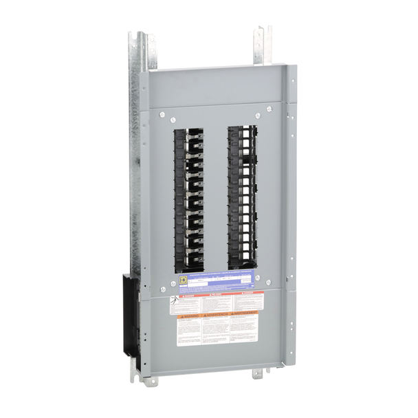 Schneider Electric NQ30L1C Panelboard interior, NQ, main lugs, 100A, Cu bus, 30 pole spaces, 1 phase, 3 wire, 240VAC, 48VDC