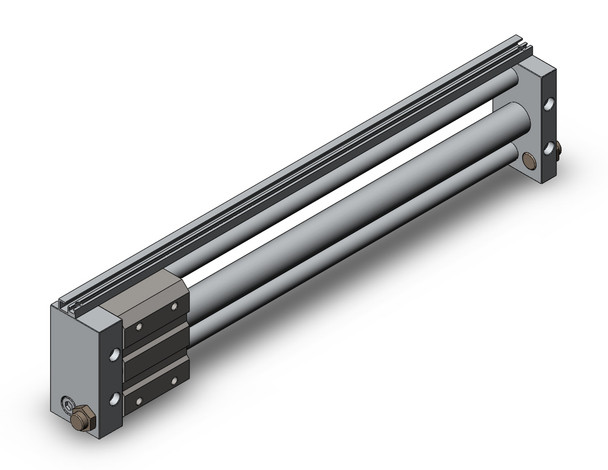 <h2>Rodless Cylinder, NC(D)Y2S, Magnetically Coupled, (Inch Stroke)  - Slide Bearing</h2><p><h3>The NCY2S Rodless Cylinder - Magnetically Coupled uses industrial strength magnets located in the piston and external carriage to form a single unit that will travel when actuated with air pressure.  It is available in a standard or heavy duty magnetic holding force.  It is a one piece unit integrated with slide bearings which provides lateral stability protecting it from side load impacts.</h3>- Bore sizes (nominal): 1/4 , 3 8 , 5/8 , 3/4 , 1 , 1-1/4 , 1-1/2 <br>- Stroke length: 2 , 4 , 6  8 , 10 , 12 , 14 , 16 , 18 , 20 , 24 , 28 , 32 , 36 , 40 , 60 <br>- Minimum operating pressure: 26 psi<br>- Speed: 2 ~ 20 inch/sec.<br>- Auto switch capable<br>- <br>- <br>-  <p><a href="https://content2.smcetech.com/pdf/ncy2.pdf" target="_blank">Series Catalog</a>