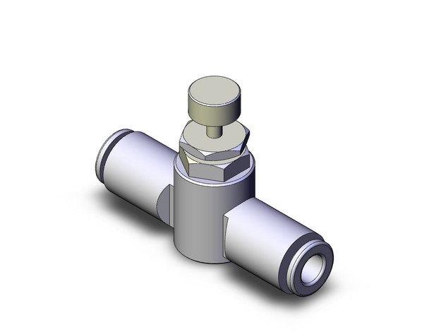 <h2>AS-FM, Speed Controller, Low Speed, One-touch, In-line, Resin Body</h2><p><h3>Where finite adjustment is required to control actuators at very low speeds such as handling fragile material or smooth process control, the “-FM” series has been designed exclusively to meet this requirement. Effective orifice area has been reduced to 1/10th of standard series, but still retains 10 turns of the adjustment needle, (20 turns on the M5 size). This series comes complete with one-touch fittings and is available in elbow and universal style construction. Currently available in metric to suit tube sizes from 3.2mm to 10 mm OD, and thread sizes from M5 to   R(PT)<br>- </h3>- In-line type speed controller with one-touch fittings<br>- Designed for low speed operation<br>- All brass parts are electroless nickel plated<br>- Accepts metric or inch size tubing<br>- Meter-in and meter-out types easily determined by the flowdirection symbol on the resin body<br>- <p><a href="https://content2.smcetech.com/pdf/ASLowSpeed.pdf" target="_blank">Series Catalog</a>