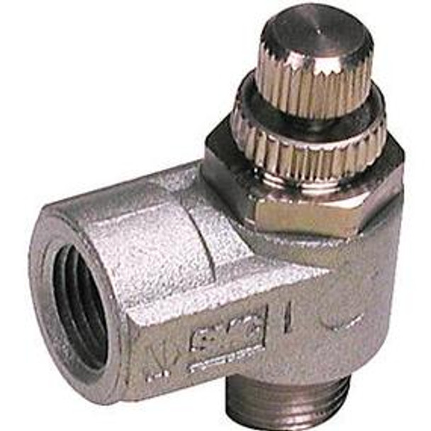 SMC AS1201-M5-F06 flow cntl metal body w/fitting, AS FLOW CONTROL***