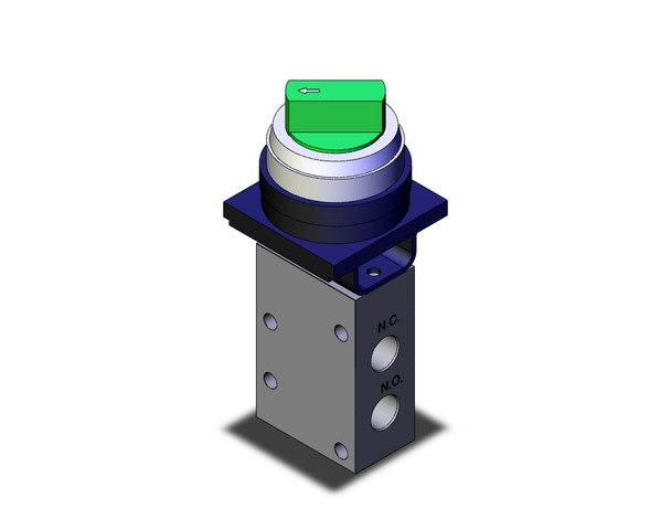 SMC NVM430-N01-34G mechanical valve valve, mech'l 1/8" npt (green)