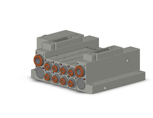 SMC SS5V2-W10CD-04BS-C4 Ss5V 04 Station Manifold, Tie-Rod Base