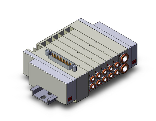SMC SS5Y3-45FD-05U-C4 4/5 port solenoid valve mfld assy, 5-sta