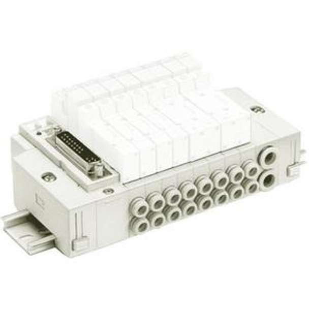 SMC SS5Y5-45FU-12B-C6 Mfld, Base Mt, Din Rail Mt