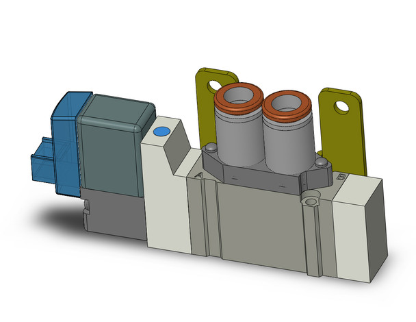 SMC SY3120-5LOZ-C6-F2 4/5 port solenoid valve valve, sgl sol, body pt (dc)