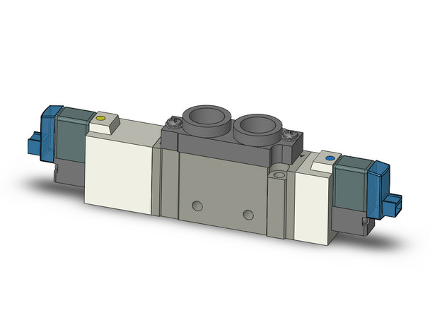 <h2>SY7000, 5 Port Solenoid Valve, All Types</h2><p><h3>Series SY offers major advances in valve performance for cost-effective solutions to your requirements. The series offers high flow with low power consumption in a compact design. The SY is available in body ported or base mounted styles and can be used individually or manifold mounted.<br>- </h3>- Fluid: air<br>- Operating pressure range: (internal pilot) 0.1 - 0.7MPa(external pilot) -100kPa to 0.7MPa(external pilot, pilot pressure range) 0.25 - 0.7MPa<br>- Effective area mm 2 (Cv): body ported 10.6 (0.59);base mounted 12.6 (0.7)<br>- Coil rated voltage: 3, 5, 6, 12, 24VDC;100, 110, 200, 220VAC<br>- Response time (0.5MPa) w/o indicator light  surge voltage suppressor: 32ms or less<br>- Ambient   fluid temperature: 50 C <p><a href="https://content2.smcetech.com/pdf/SY3.5.7.9000.pdf" target="_blank">Series Catalog</a>