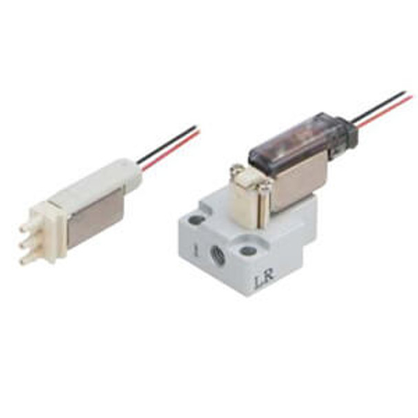 <h2>S070, 3 Port Solenoid Valve, Compact Direct Operated</h2><p><h3>Series S070 is a super compact direct acting 2/3 port solenoid valve that meets the miniaturization needs of analyzers, medical equipment and semiconductor manufacturing equipment. S070 is extremely lightweight (5g for valve single unit type) and operation noise is 38dB(A) or less. It is easy to increase or decrease the number of stations (stacking base). Valve width is 7mm. </h3>- 3 port solenoid valve, direct operated<br>- Valve width: 7mm<br>- Weight: 5g (single unit valve)<br>- Operation noise: 38dB(A) or less<br>- Power consumption: 0.35W (std), 0.1W (w/power saving circuit)<br>- <p><a href="https://content2.smcetech.com/pdf/S070.pdf" target="_blank">Series Catalog</a>