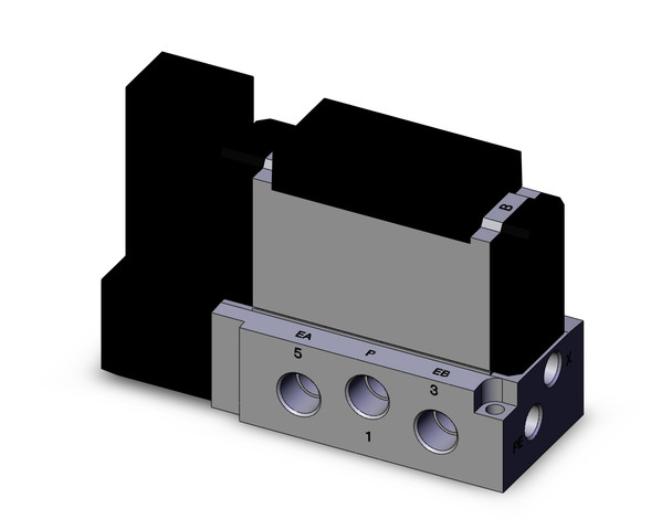 SMC VFR3100-3FZ-02 4/5 port solenoid valve valve sgl plug-in base mount