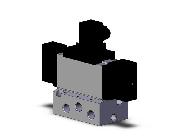 <h2>VFS4000, Base Mounted Valve, Plug-in &amp; Non Plug-in</h2><p><h3>Series VFS consists of 5 port pilot solenoid valves with metal seals and base mounted or body ported type manifolds. Base mounted manifolds are available in plug-in and non plug-in styles. Body ported manifolds are available with bar or separate type manifold bases. Port sizes range from 1/8 to 3/4 with Rc(PT), NPTF   G(PF) thread types available. Various options also available.<br>- </h3>- Fluid: air and inert gas<br>- Operating pressure: 0.1MPa to 1.0MPa<br>- Effective area (Cv): 1.7 to 3.6<br>- Coil rated voltage: 100, 200 VAC 50/60Hz; 24VDC<br>- Response time: 55 or less ms<br>- Ambient/fluid temp: -10 to +60 C<br>- <p><a href="https://content2.smcetech.com/pdf/VFS.pdf" target="_blank">Series Catalog</a>