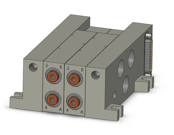 SMC VV5Q41-02N7TFU0 Mfld, Plug-In, Vq4000