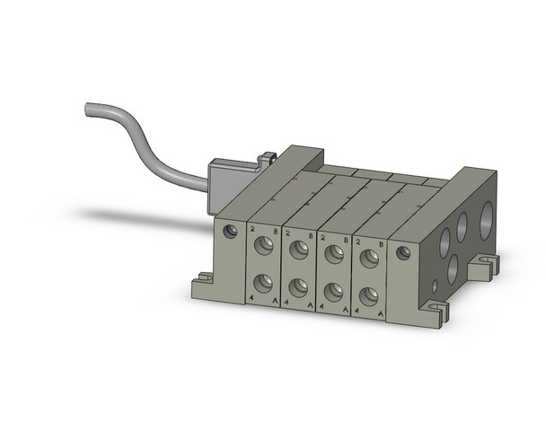 SMC VV5Q41-0402FD1 Manifold Assy, 4-Sta