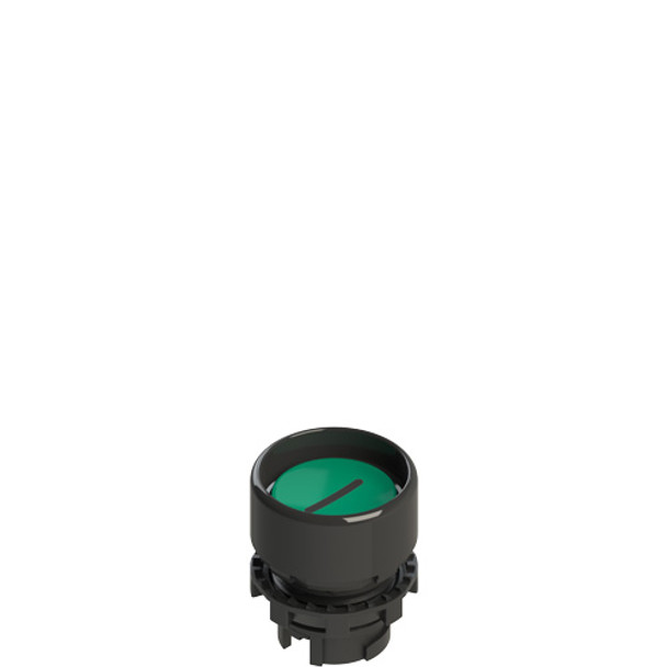 Pizzato E2 1PU2P421L2 Spring-return green booted pushbutton with marking