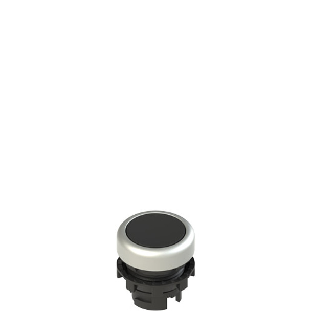 Pizzato E2 1PU2R1290 Spring-return black flush pushbutton