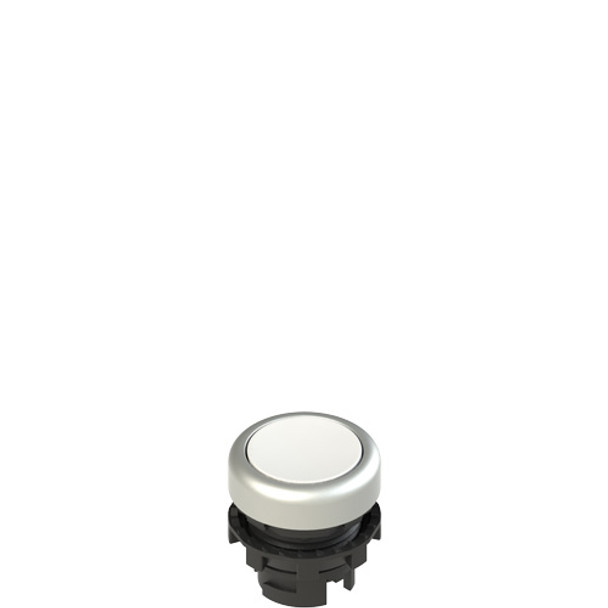 Pizzato E2 1PU2R2290 Spring-return white flush pushbutton