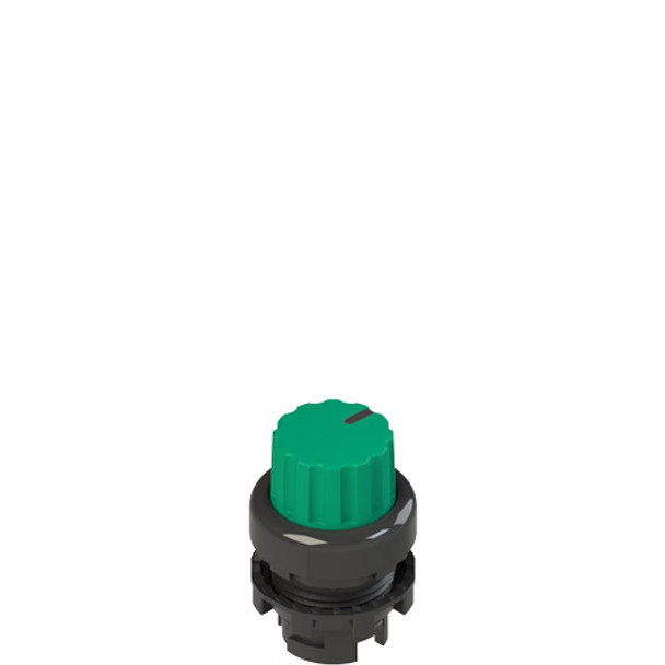 Pizzato E2 1SL43ECH41AB Illuminated knob selector, 3 positions green with marking