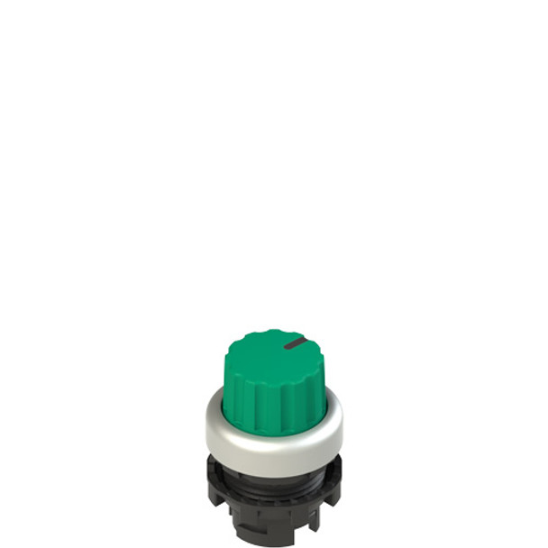 Pizzato E2 1SL43FCH49AB Illuminated knob selector, 3 positions green with marking