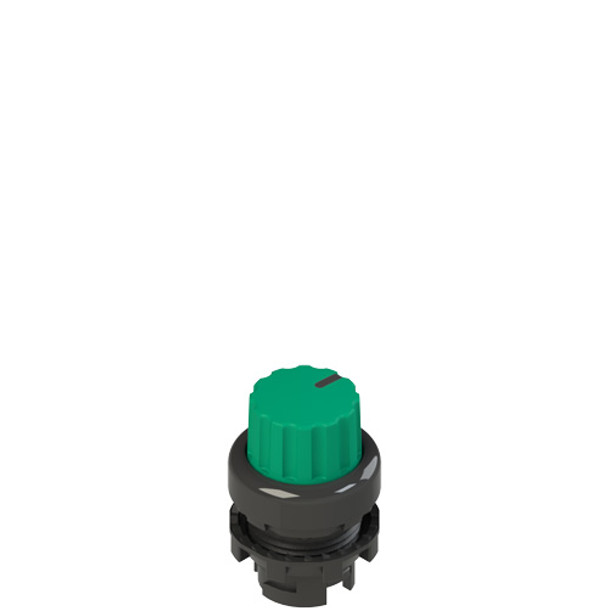 Pizzato E2 1SL43GCH41AB Illuminated knob selector, 3 positions green with marking