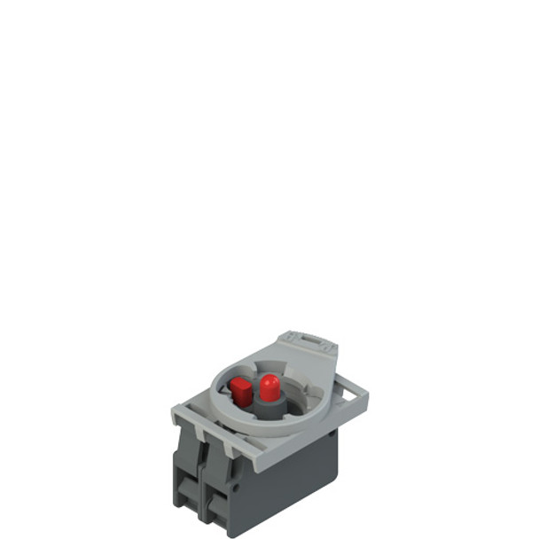 Pizzato E2 AC-XXBC0037 Complete unit with red LED holder, contact block 1NC and fixing adapter