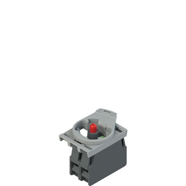 Pizzato E2 AC-XXBC0039 Complete unit with red LED holder, contact block 1NO and fixing adapter