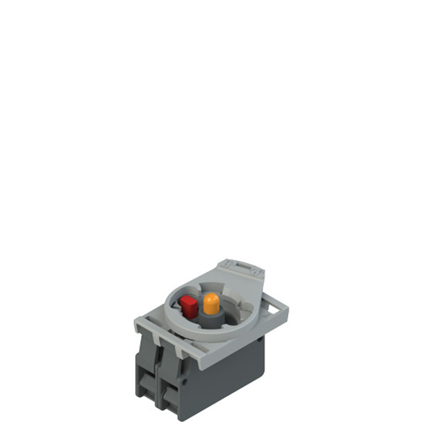 Pizzato E2 AC-XXBC0058 Complete unit with orange LED holder, contact block 1NC and fixing adapter