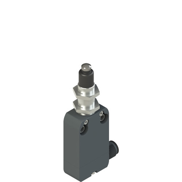 Pizzato NF B110EE-DMK Modular prewired switch with plunger, M12 threaded bearing and external rubber gasket