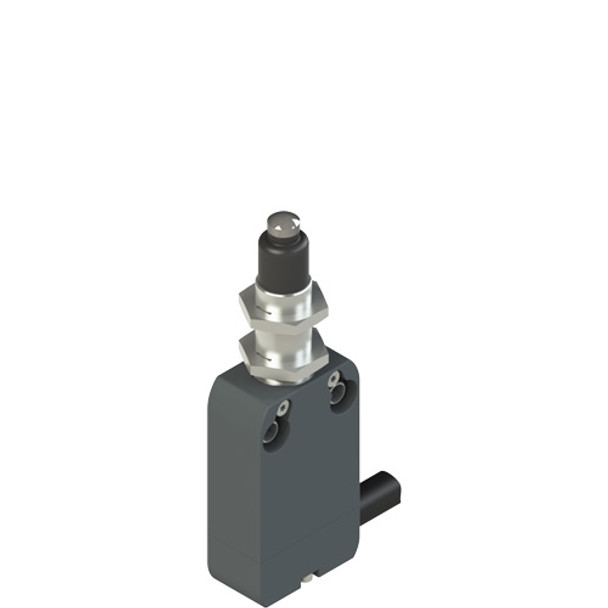 Pizzato NF B220EE-DN2 Modular prewired switch with plunger, M12 threaded bearing and external rubber gasket