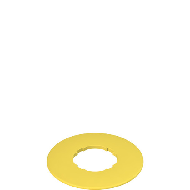 Pizzato VE TF32A5700 Pack of 5 Label with shaped hole, Ø 60 mm, yellow disc, no writing