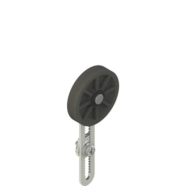 Pizzato VF L56-3 Adjustable safety lever with rubber roller, 50 mm diameter