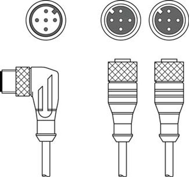 Leuze CB-M12-Y1B Interconnection cable