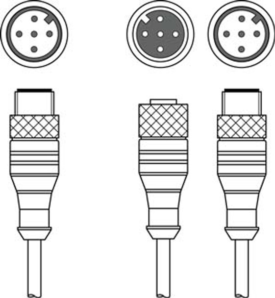 Leuze K-YCN M12A-M12A-S-PUR Interconnection cable