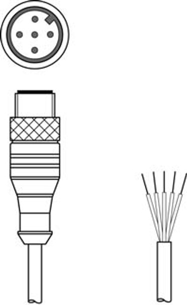 Leuze KB DN/CAN-2000 SA Connection cable