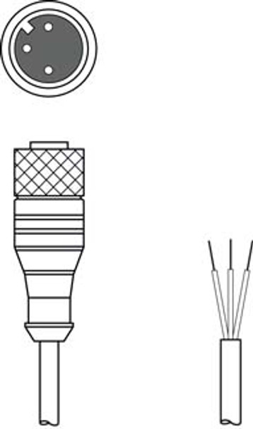 Leuze KD U-M12-3A-V1-050-DP Connection cable