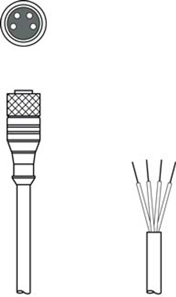 Leuze KD U-M8-4A-V1-050 Connection cable