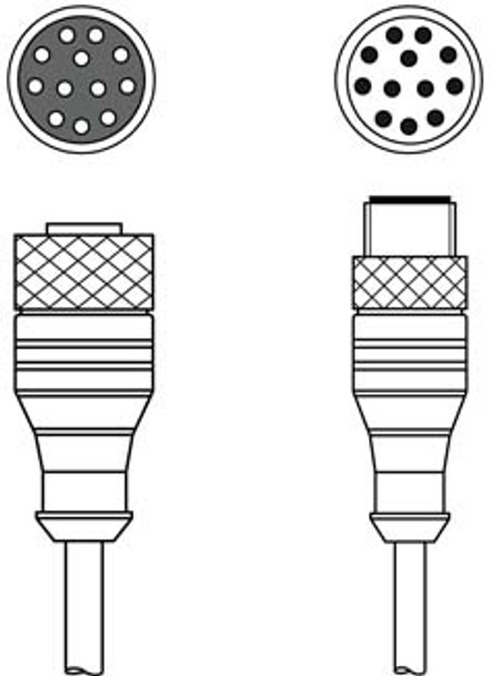 Leuze KDS S-M12-CA-M12-CA-P1-050 Interconnection cable