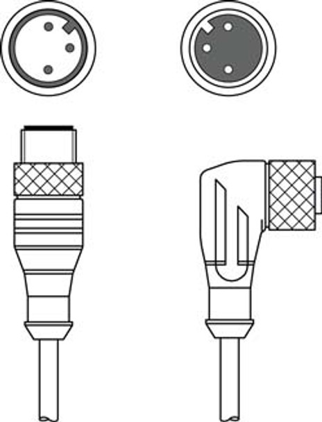 Leuze KDS U-M12-3W-M12-3A-P1-006-DP Interconnection cable