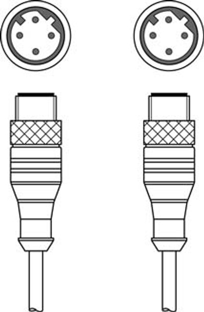 Leuze KSS ET-M12-4A-M12-4A-P7-010 Interconnection cable