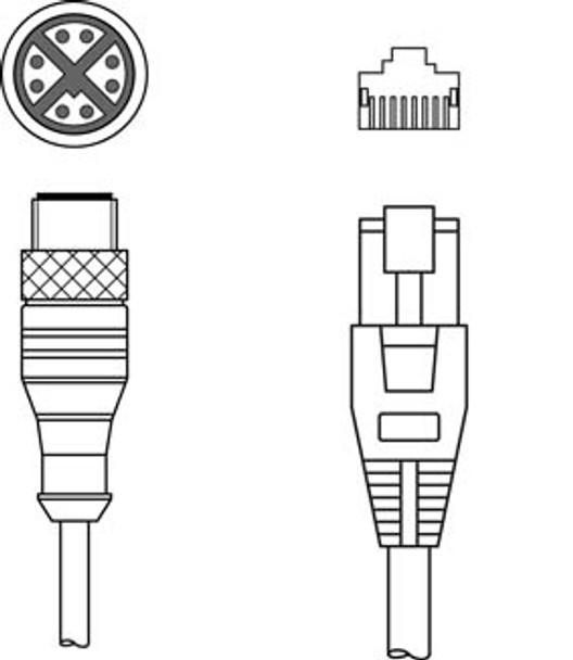 Leuze KSS ET-M12-8A-RJ45-A-P7-050 Interconnection cable